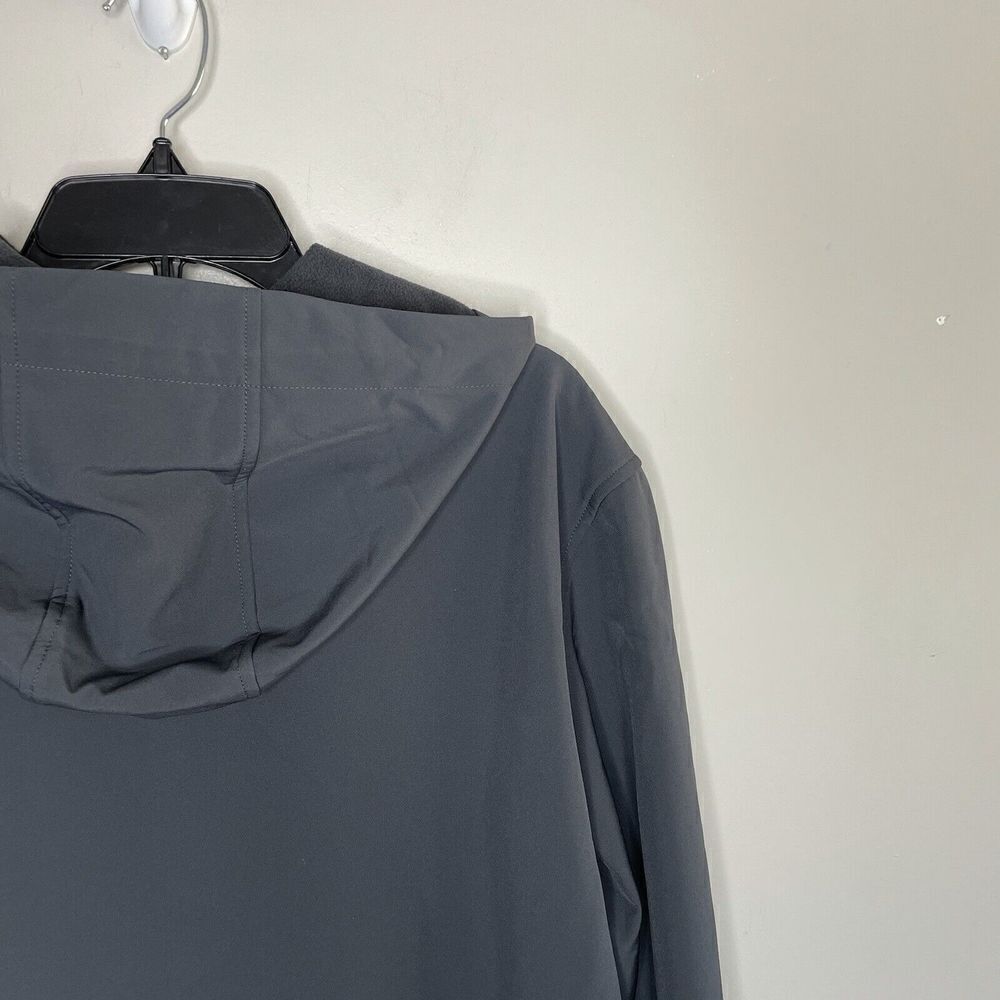 CAMEL CROWN Mens Full-Zip Jacket Anorak NEW Fleece-Lined Windproof Hood Gray L - Picture 5 of 9